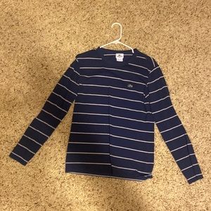 Lacoste Blue Stripe Long Sleeve Shirt